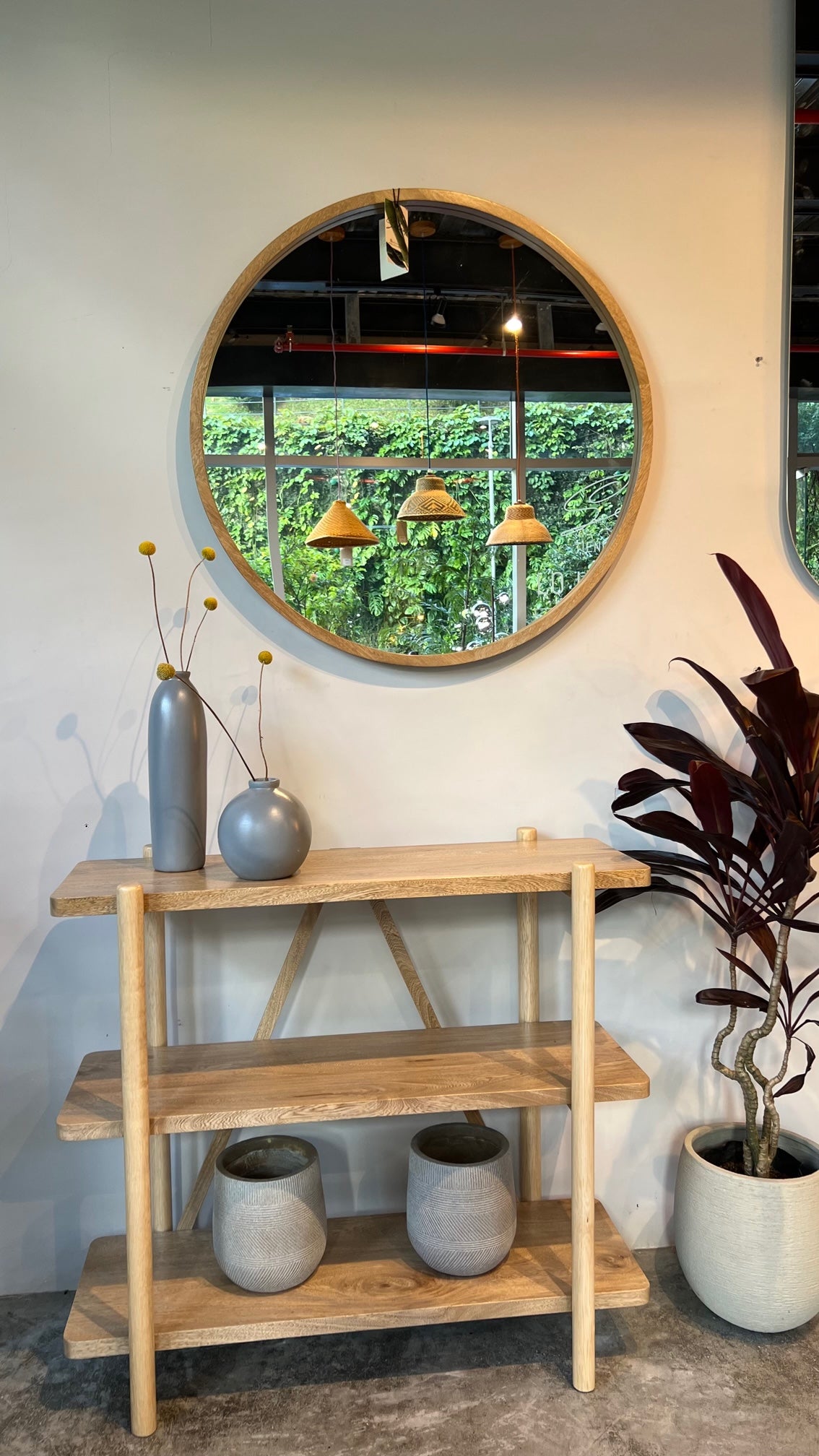 Espejo Bore con marco en madera