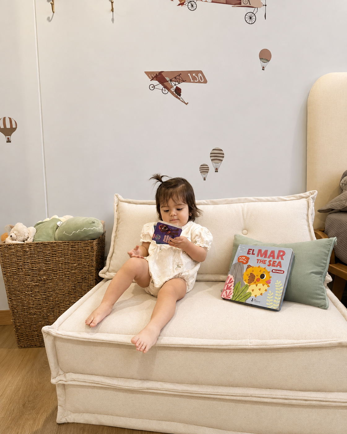 Sofácama Kids Beige Claro cerrado