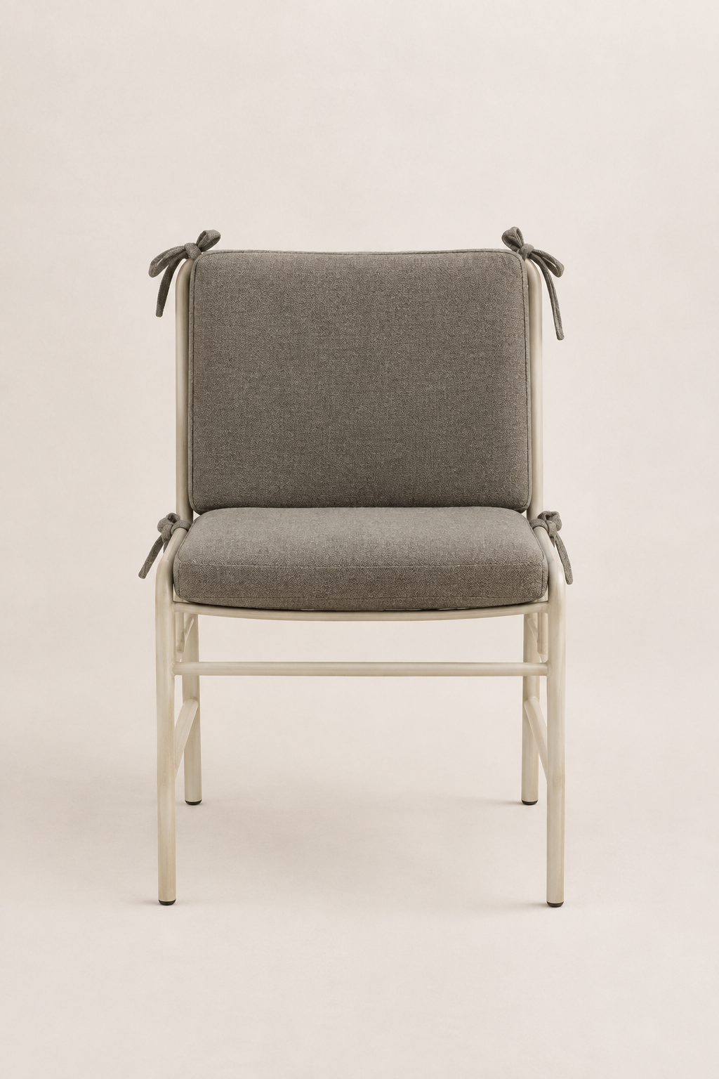 Silla de comedor BIUMARA estructura blanco almendra