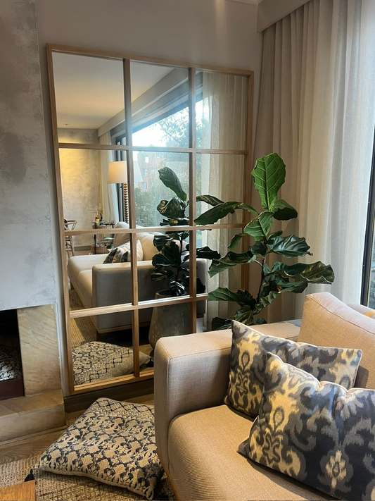 Espejo Pixel con marco en madera