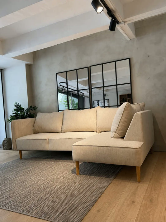Modular Álamo en forma de L beige